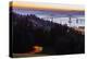 The Astoria-Megler Bridge over the Columbia River & the town of Astoria, Oregon, USA-Mark A Johnson-Premier Image Canvas