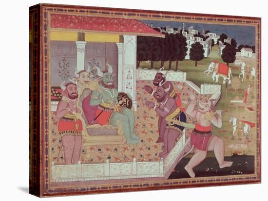 The Asura Kumbha and His Court of Demons, circa 1800-null-Premier Image Canvas