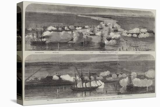 The Attack on the Peiho Forts by the English and French Fleets-null-Premier Image Canvas