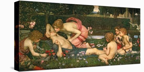 The Awakening-John William Waterhouse-Stretched Canvas