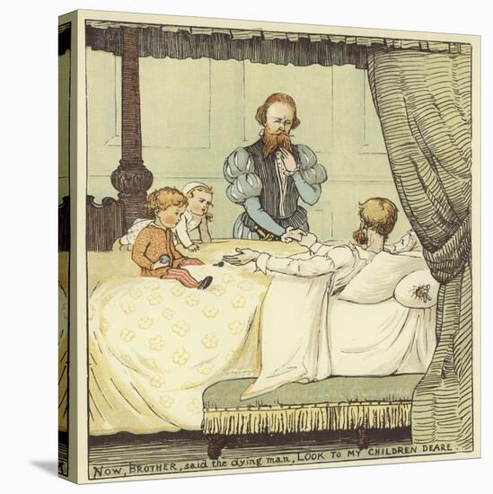 The Babes in the Wood (Colour Litho)-Randolph Caldecott-Premier Image Canvas