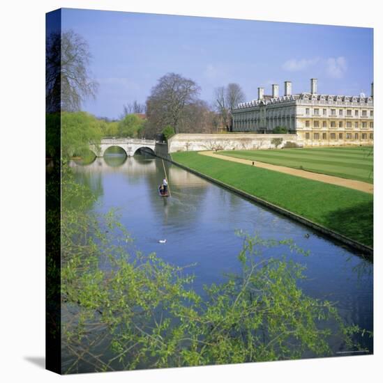 The Backs, River Cam, Clare College, Cambridge, Cambridgeshire, England, UK-Geoff Renner-Premier Image Canvas