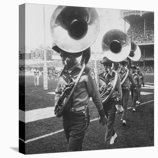 The Baltimore Colts' Marching Band Leaving the Field-null-Premier Image Canvas