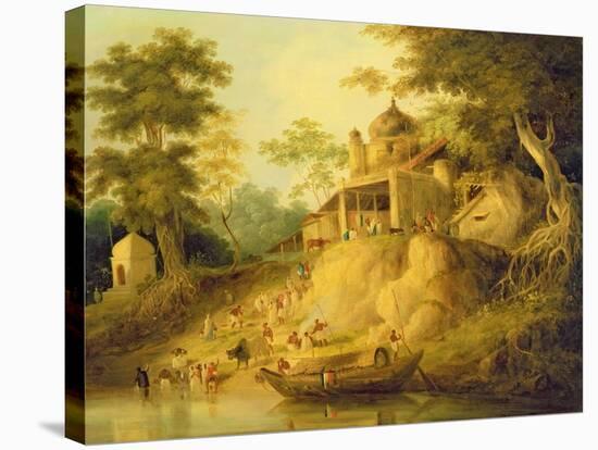 The Banks of the Ganges, c.1820-30-William Daniell-Premier Image Canvas