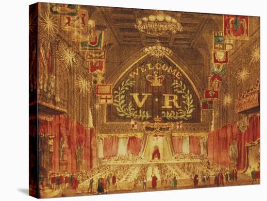 The Banquet Given for Queen Victoria at the Guildhall, London, 1837-null-Premier Image Canvas