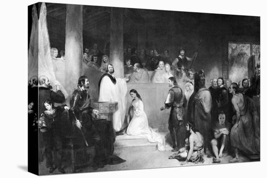 The Baptism of Pocahontas at Jamestown, Virginia, 1613-John Gadsby Chapman-Premier Image Canvas