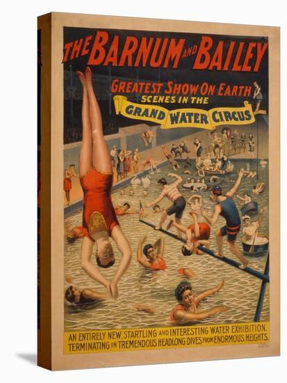 The Barnum and Bailey Greatest Show on Earth. Scenes in the Grand Water Circus, C. 1895-null-Premier Image Canvas