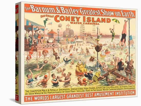 The Barnum and Bailey Greatest Show on Earth - the Great Coney Island Water Carnival, C.1898-null-Premier Image Canvas