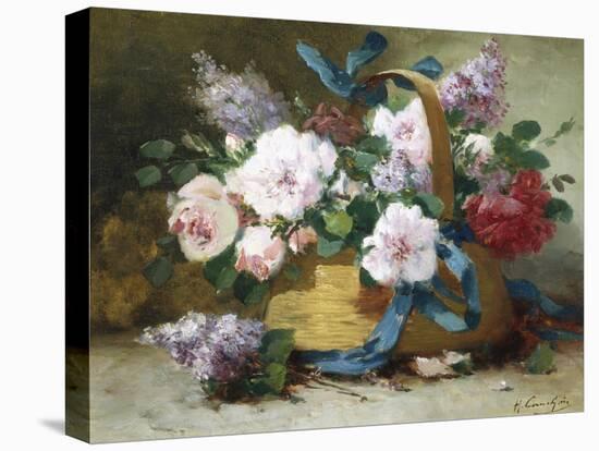 The Basket of Flowers-Eugene Henri Cauchois-Premier Image Canvas