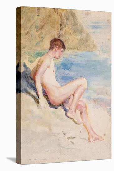 The Bather, 1910 (Pencil & W/C on Paper)-Henry Scott Tuke-Premier Image Canvas