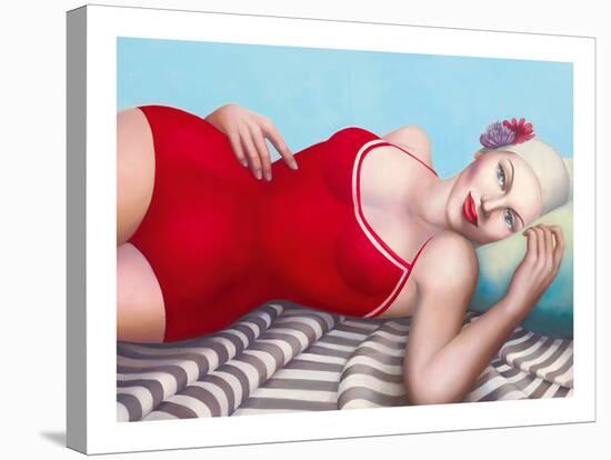 The Bather in Red-Rachel Deacon-Stretched Canvas