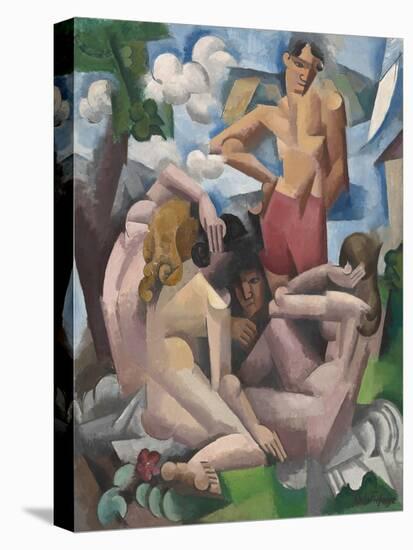 The Bathers, by Roger de La Fresnaye, 1912, French painting,-Roger de La Fresnaye-Stretched Canvas