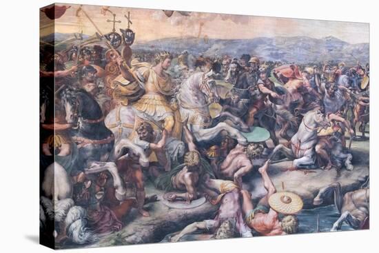 The Battle at the Milvian Bridge, Detail (Fresco)-Giulio Romano-Premier Image Canvas
