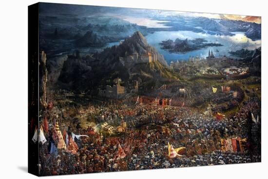 The Battle of Alexander at Issus. Oil Painting by the German Artist Albrecht Altdorfer-Albrecht Altdorfer-Premier Image Canvas