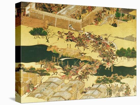 The Battle of Hogen from a Screen, Momayama Period-Japanese School-Premier Image Canvas