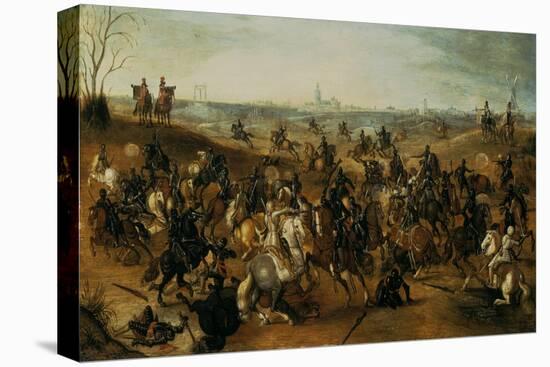 The Battle of Lekkerbeetje or the Battle of Vught Heath with a View of 'S-Hertogenbosch'-Sebastiaen Vrancx-Premier Image Canvas