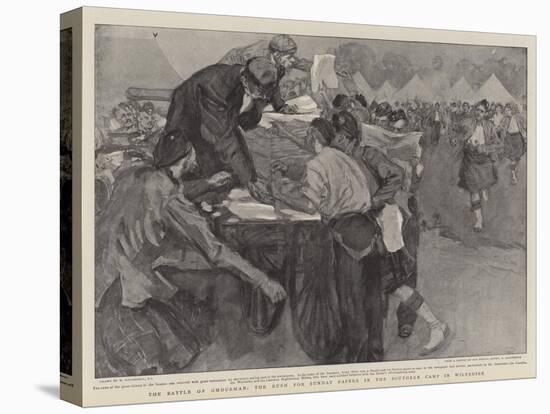 The Battle of Omdurman, the Rush for Sunday Papers in the Southern Camp in Wiltshire-William Hatherell-Premier Image Canvas