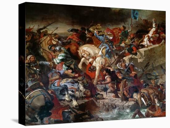 The Battle of Taillebourg, 21st July 1242-Eugene Delacroix-Premier Image Canvas