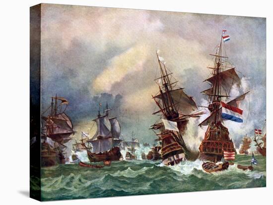 The Battle of Texel, 1673 (C192)-Eugene Isabey-Premier Image Canvas