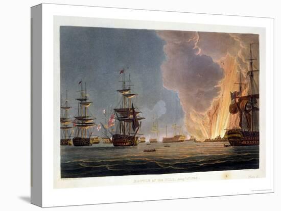 The Battle of the Nile 1st August 1798-Thomas Whitcombe-Premier Image Canvas