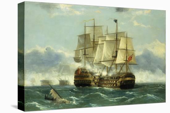 The Battleship Trafalgar-Frederick Tudgay-Premier Image Canvas