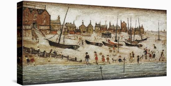 The Beach, 1947-Laurence Stephen Lowry-Stretched Canvas