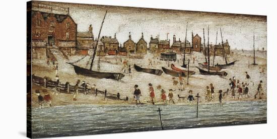 The Beach, 1947-Laurence Stephen Lowry-Stretched Canvas