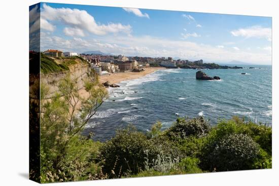 The Beach and Seafront in Biarritz, Pyrenees Atlantiques, Aquitaine, France, Europe-Martin Child-Premier Image Canvas