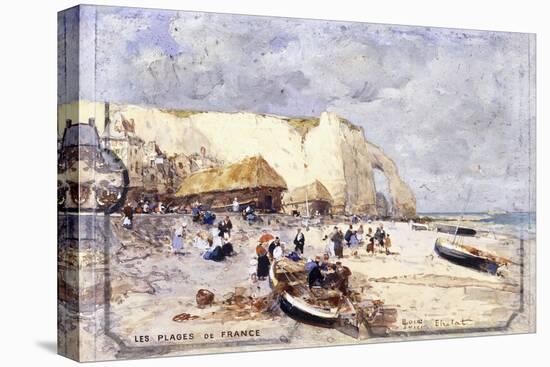 The Beach at Etretat-Luigi Loir-Premier Image Canvas