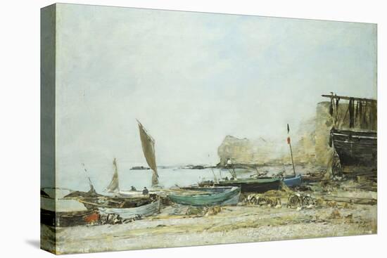 The Beach at Low-Tide in Mist-Eugene Louis Boudin-Premier Image Canvas