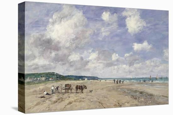 The Beach at Tourgeville, 1893-Eug?ne Boudin-Premier Image Canvas