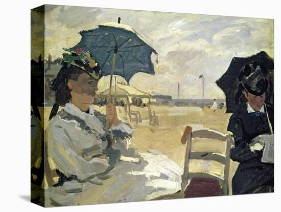 The Beach at Trouville, 1870-Claude Monet-Premier Image Canvas