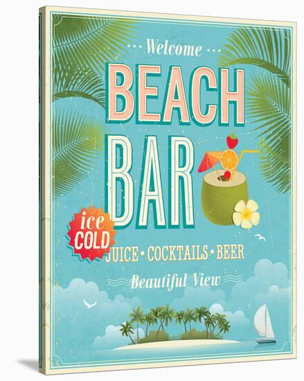 The Beach Bar is Open-null-Stretched Canvas