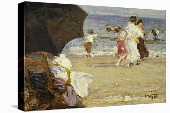 The Beach Umbrella-Edward Henry Potthast-Premier Image Canvas