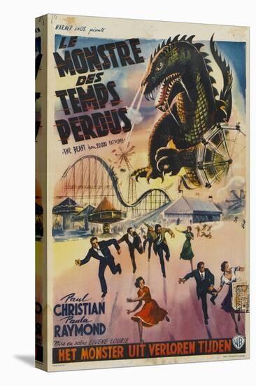 The Beast From 20,000 Fathoms, Belgian Movie Poster, 1953-null-Stretched Canvas