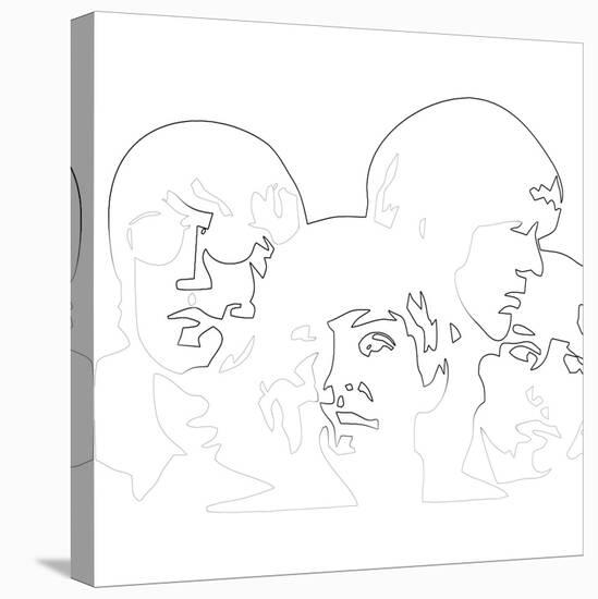 The Beatles Line Drawing II-Logan Huxley-Stretched Canvas