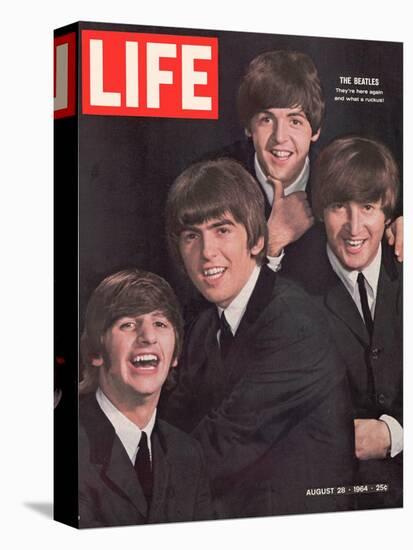 The Beatles, Ringo Starr, George Harrison, Paul Mccartney and John Lennon, August 28, 1964-John Dominis-Premier Image Canvas