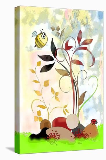 The Bee And The Ladybug-Ruth Palmer-Stretched Canvas