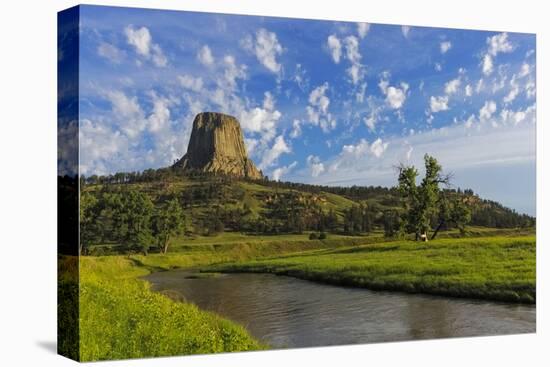 The Belle Fourche River N Devils Tower National Monument, Wyoming, Usa-Chuck Haney-Premier Image Canvas
