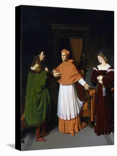 The Betrothal of Raphael and the Niece of Cardinal Bibbiena-Jean-Auguste-Dominique Ingres-Premier Image Canvas