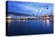 The Bigo with Lift Raised in the Old Port at Dusk, Genoa, Liguria, Italy, Europe-Mark Sunderland-Premier Image Canvas