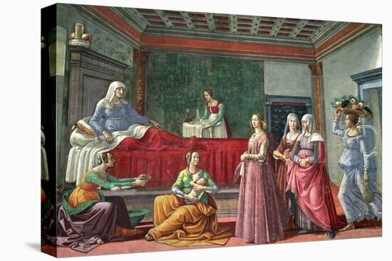 The Birth of St. John the Baptist-Domenico Ghirlandaio-Premier Image Canvas