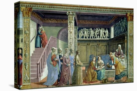 The Birth of the Virgin, 1486-90-Domenico Ghirlandaio-Premier Image Canvas