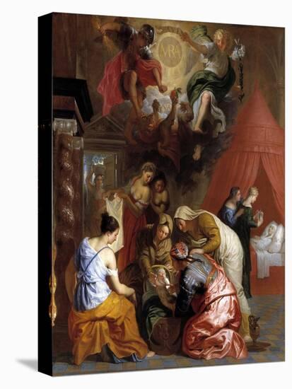 The Birth of the Virgin, 1650-1660-Jan-Erasmus Quellinus-Premier Image Canvas