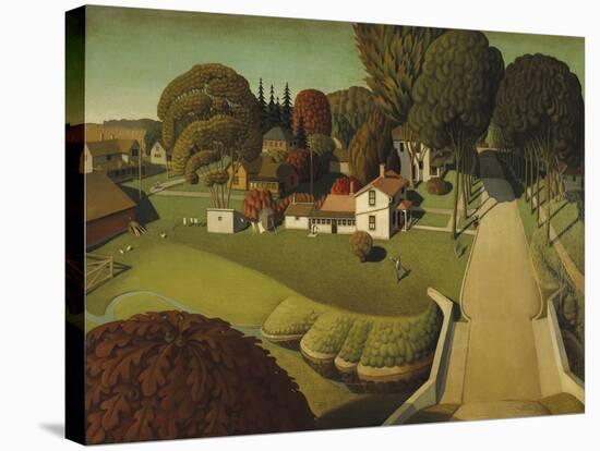 The Birthplace of Herbert Hoover, West Branch, Iowa, 1931-Grant Wood-Stretched Canvas