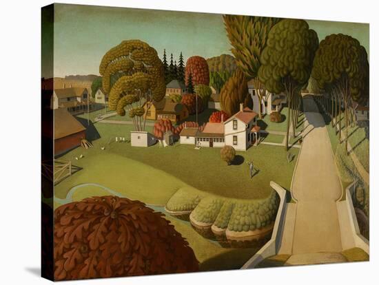 The Birthplace of Herbert Hoover, West Branch, Iowa, 1931-Grant Wood-Stretched Canvas