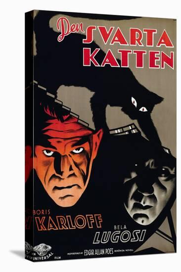 The Black Cat, (aka Den Svarta Katten), Boris Karloff, Bela Lugosi, 1934-null-Stretched Canvas