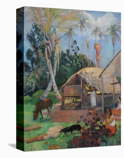 The Black Pigs-Paul Gauguin-Stretched Canvas