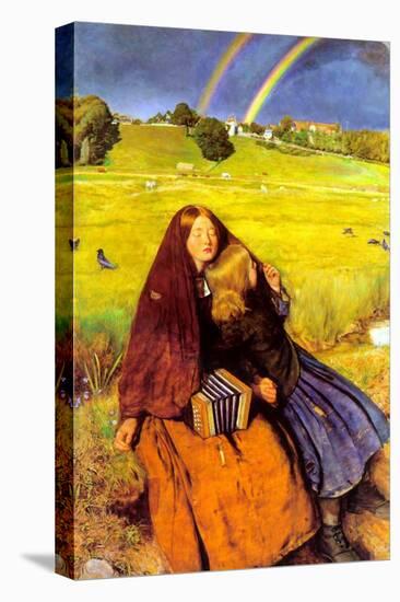 The Blind Girl-John Everett Millais-Stretched Canvas