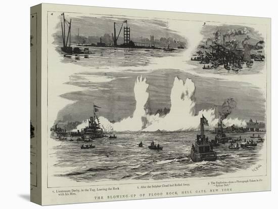 The Blowing-Up of Flood Rock, Hell Gate, New York-William Lionel Wyllie-Premier Image Canvas